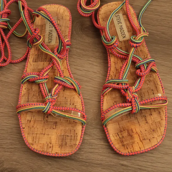 Steve Madden Women's Sensible Multi Ankle Rope Sandals Size 7 women’s - Image 2