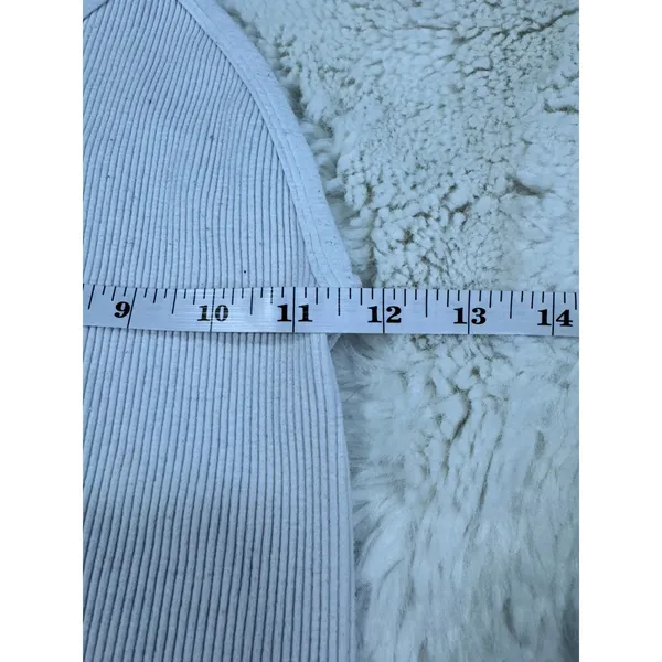 FP Movement Free People White Ribbed Tank Top Women's - Image 5