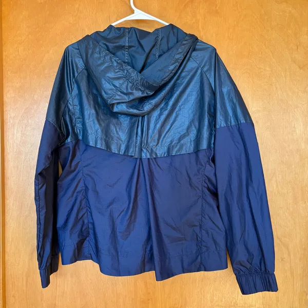 Nike Windrunner Hooded Lightweight Jacket‎ Navy Green Womens Size L 804947 - Image 8