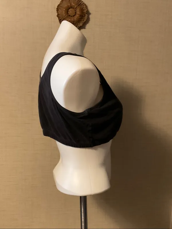 Wireless Scoop Sports Bra - Black - Image 2
