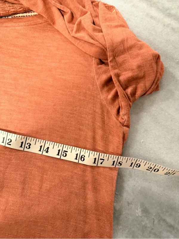 NWT Knox Rose Size M Rust Lace Shoulder Smocked Cuff Long Sleeve Boho Top - Image 11