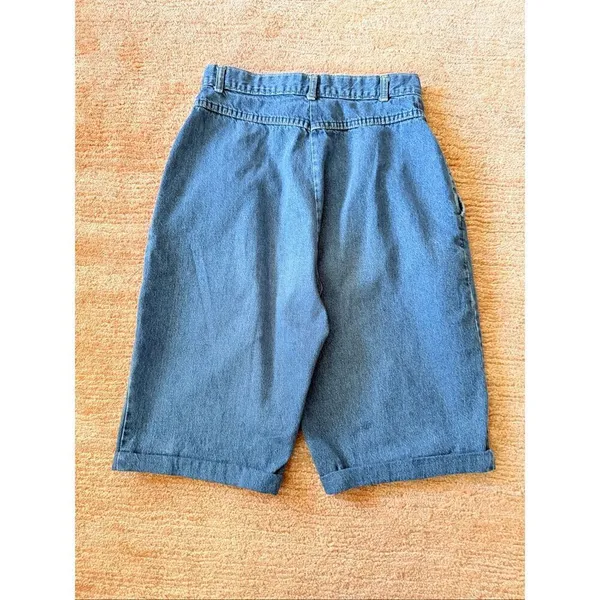 Vintage Tiger High Rise Denim Bermuda Shorts Blue Made in USA Women’s S - Image 8