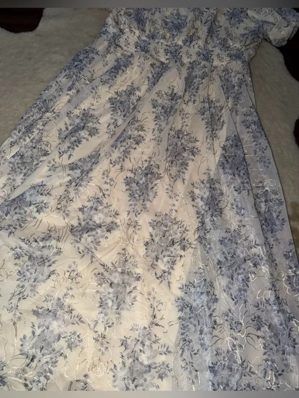 Nwt Baltic born Ardley Maxi Dress | Cream + Blue floral embroidered $148 fall - Image 14