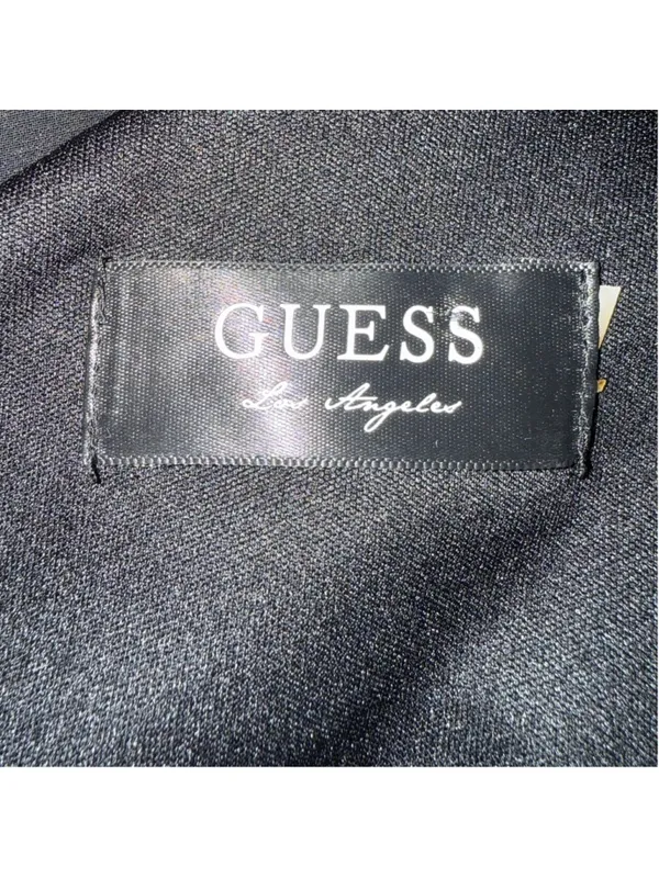 Guess mini cocktail dress black chiffon gold clubbing sequin pinup glam Y2K M - Image 8