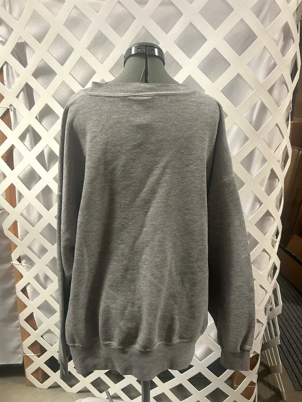 USA Olympic Gray Crewneck Sweatshirt XXL Oversized Fleece Pullover Unisex - Image 6
