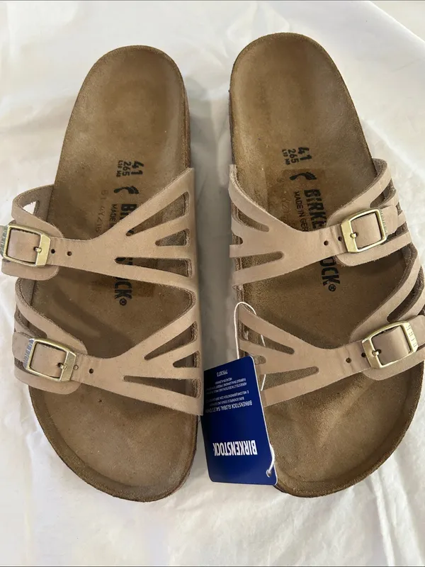 Birkenstock Granada Nuback Leather, Sand Castle, Size EU41/US10, NWT Display - Image 3