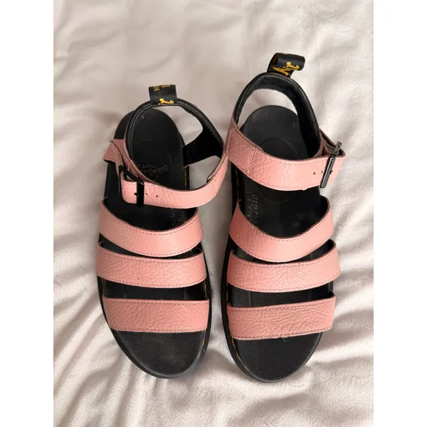Dr. Martens Blaire Pink Leather Gladiator Platform Sandals Womens 8 - Image 2