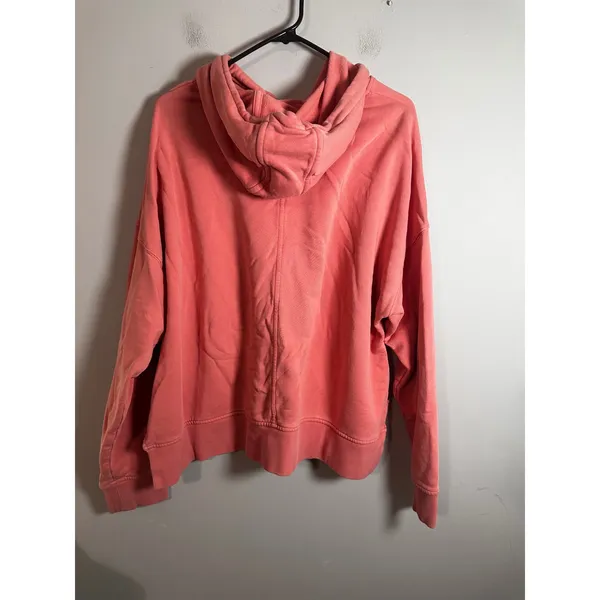 Carhartt Womens French Terry Midweight‎ Hoodie Aged Coral Loose Fit XL Pink - Image 6