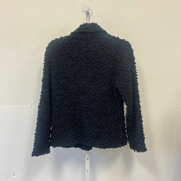 Dunnes Stores St Bernard Black‎ Popcorn Knit Shimmer Cardigan Jacket Size 10-12 - Image 2