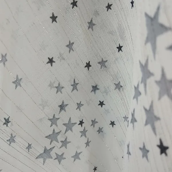 Studio Y L Whimseygoth White Silver Stars Beaded Top - Image 6