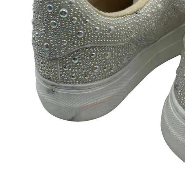 Betsey Johnson Sidny Pearl Sneakers Lace Up White 6.5 - Image 9