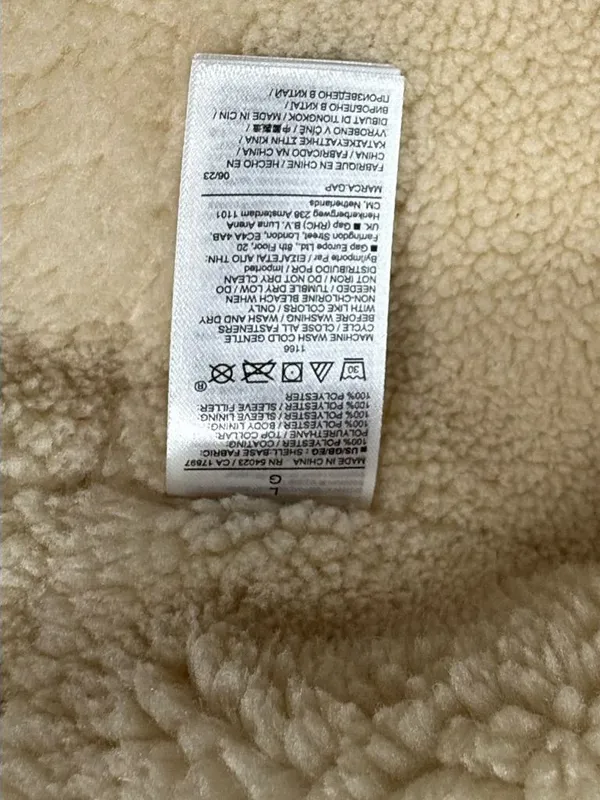 GAP Brown Bomber Jacket with Cream Sherpa Trim - Image 9