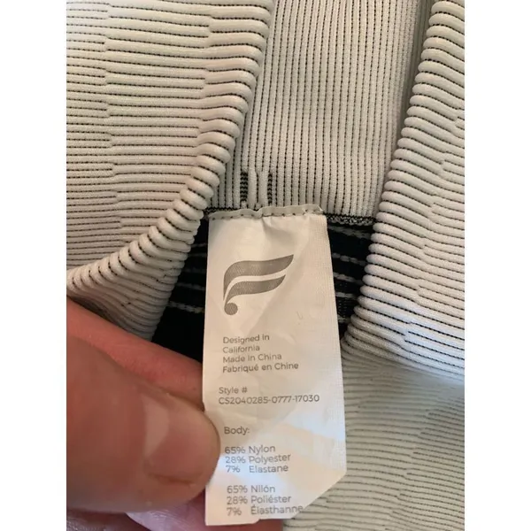 Fabletics white and black stars high impact size XS/S athletic leggings - Image 2
