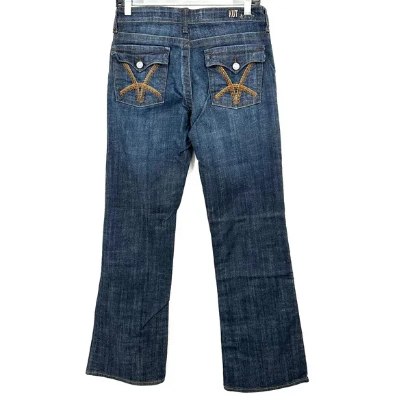 Kut from the Kloth size 4 blue jeans boot cut button tab‎ back pockets - Image 2