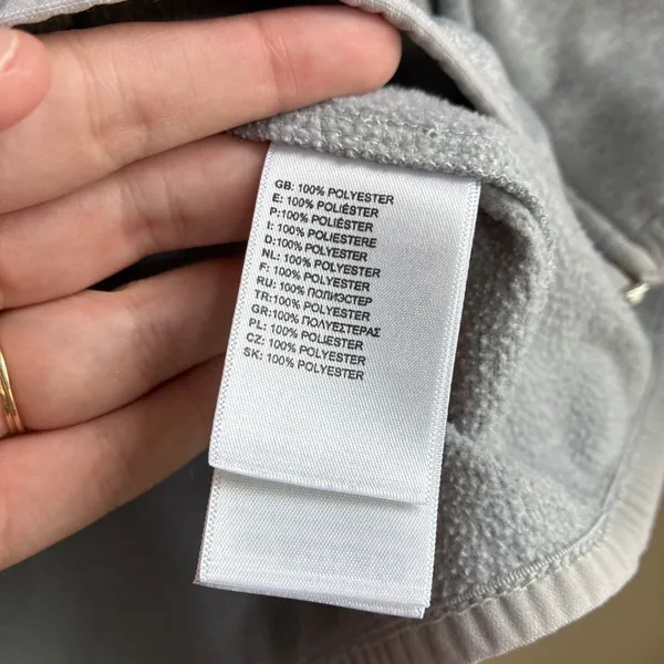 The North Face Full Zip Fleece Hoodie Medium Gray Womens Polyester Activewear - Image 4