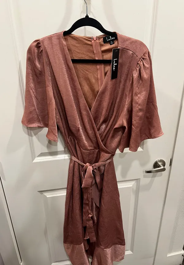 Lulus ’s wrapped up in love silk dress - Image 2