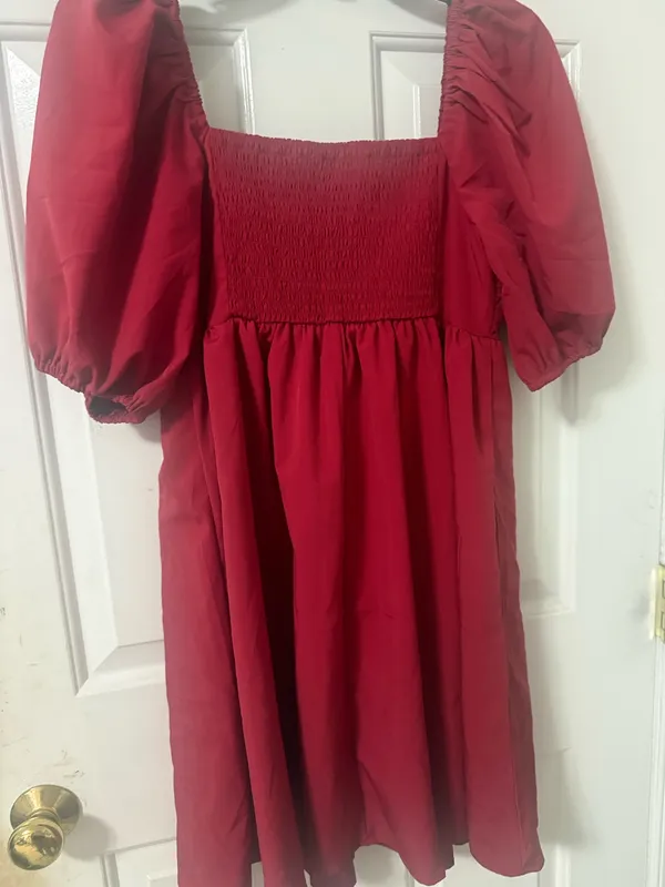 Boutique Dress Burgundy Red Mini - Image 2
