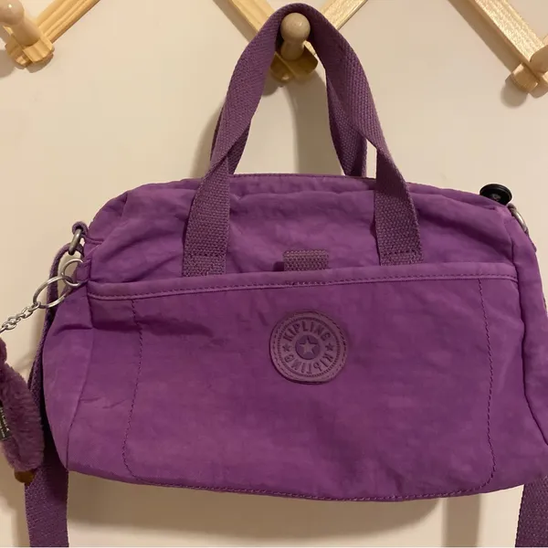 Kipling Purple Crossbody Bag w/ Keychain - Image 3
