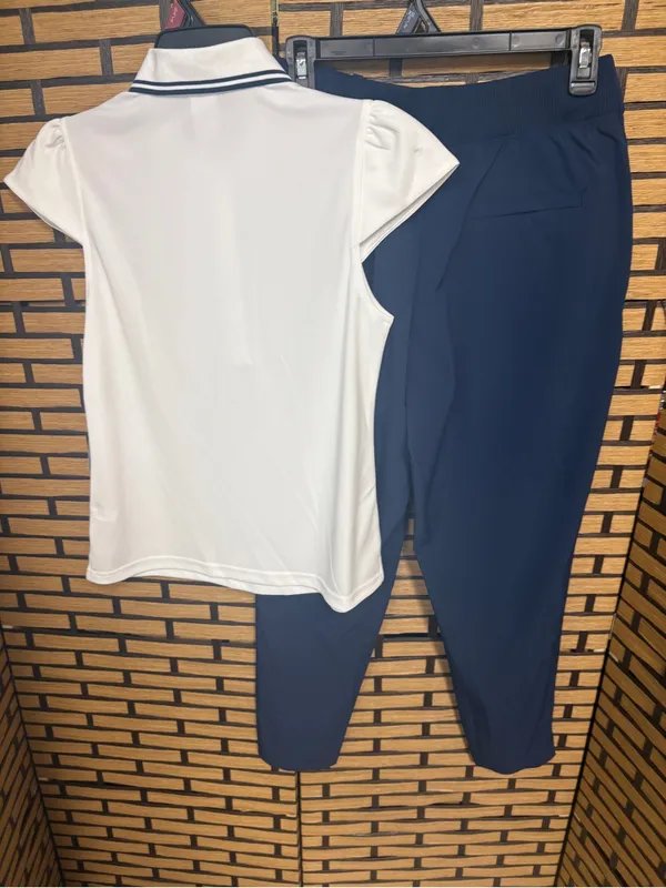 Avia white and navy golf outfit (top is small, bottom XS) - Image 2