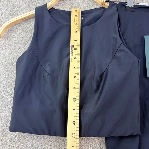 Manola Activewear Set Size S Black Crop Top High Rise Biker Shorts NWT Workout - Image 8