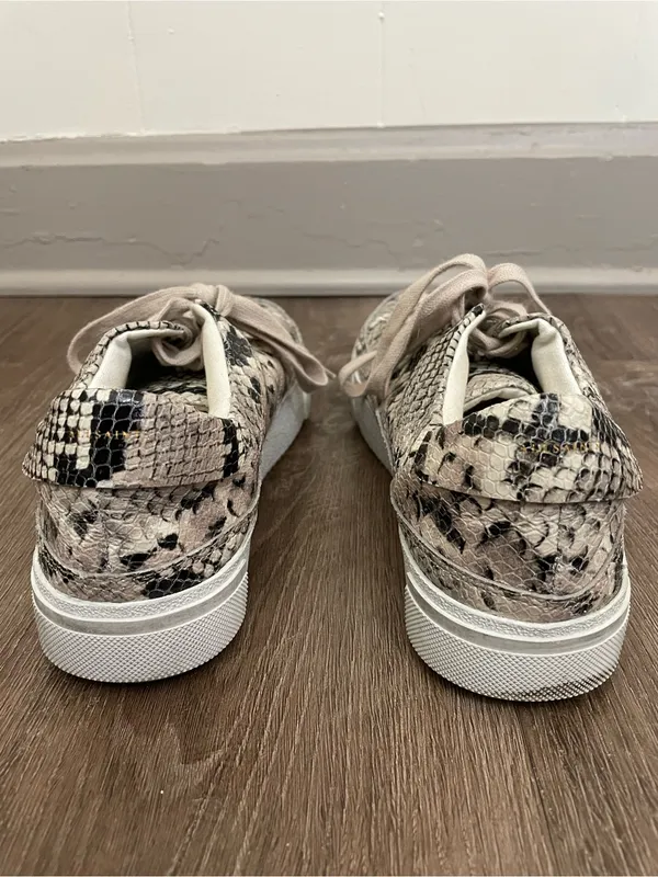 All Saints Trish Sneakers Python Snake Size 9 Animal Print Lace Up Shoes - Image 2
