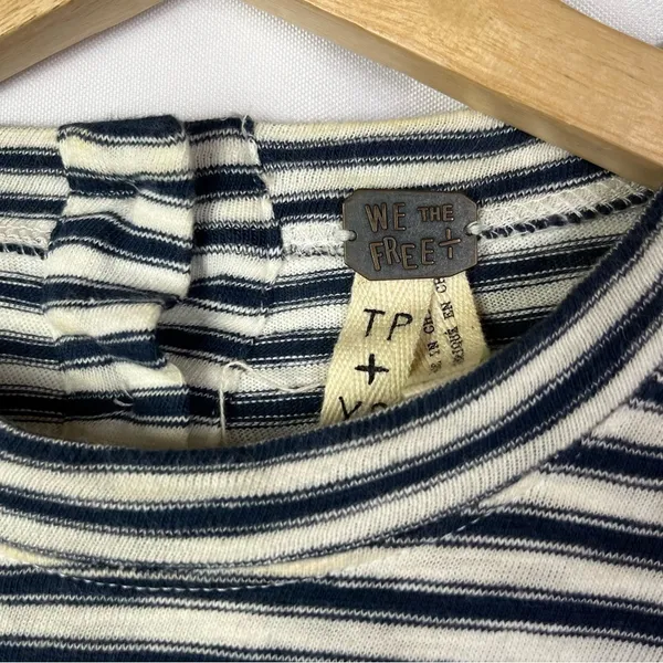 Free People We the Free‎ Mod Black & White Stripe 3/4 Long Sleeve Top XS - Image 6