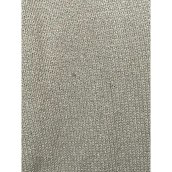 Abercrombie & Fitch Cream Long Sleeve Collared Pullover V-Neck Sweater Size M - Image 7