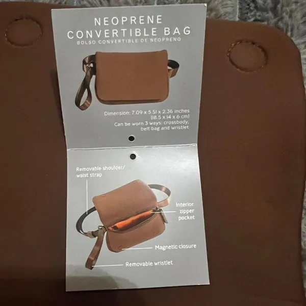 Serra Neoprene Convertible Bag in brown.‎ - Image 7