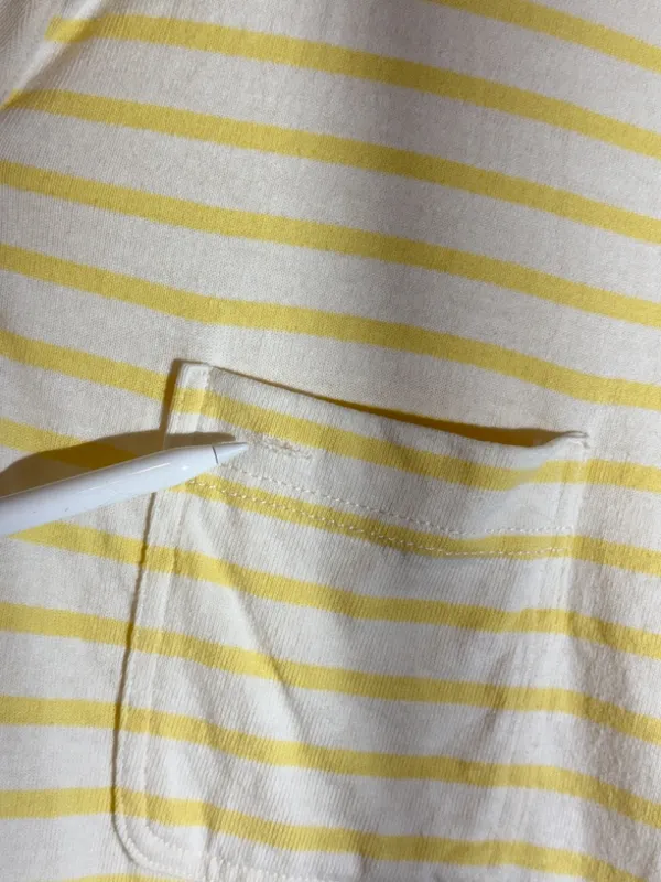 Alex Mill Natural Yellow Stripe Cotton Rugby Polo Mini Dress Size M - Image 6