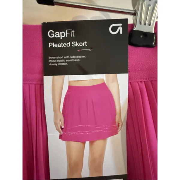 GapFit Pleated Tennis Skort Pink Size XS Athletic Golf Skirt NWT - Image 3