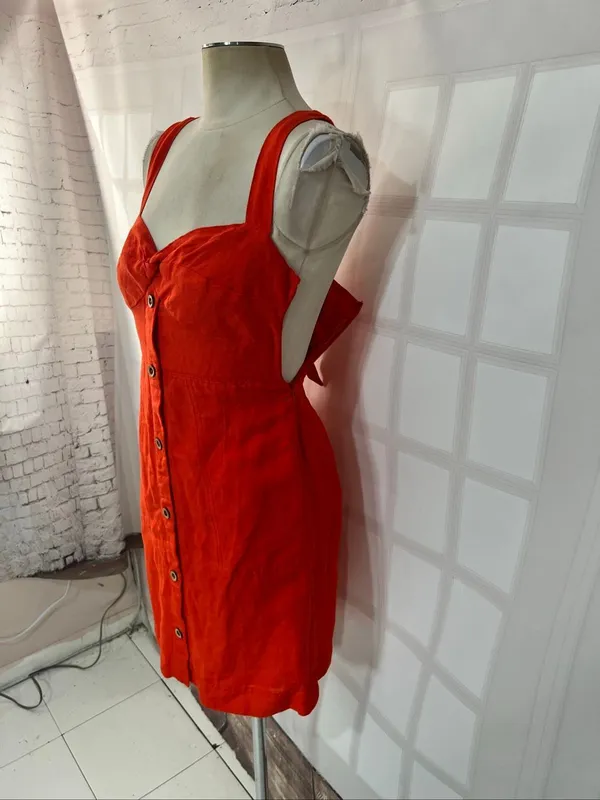 Maeve Anthropologie nwt Tangerine twist front mono dress size XS - Image 6