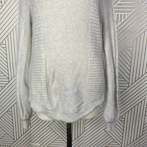 Sundance Catalog Wool Mohair Knit Beige Ribbed Sweater Size US‎ Large - Image 6