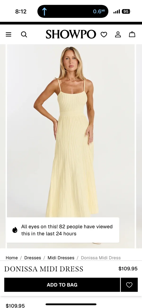 NWT Showpo DONISSA MIDI DRESS size 6 - Image 3