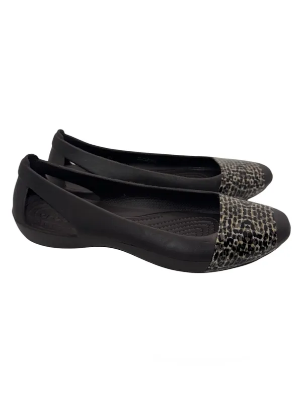 Crocs Sienna Ballet Flats Shoes Brown Slip On Women’s 6 - Image 2