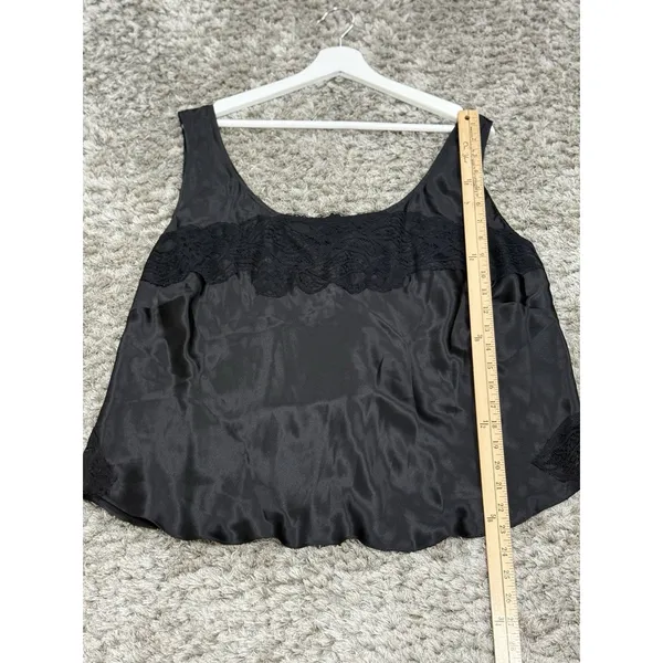 Y2K Jones New York Silk Cami Top Lace Trim Black Whimsigoth Plus Size 22W NWT - Image 10