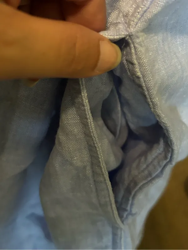 Light Blue Linen Button-Up Dress - Image 4