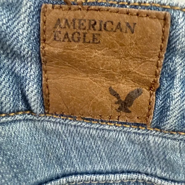 AMERICAN EAGLE Women’s Skinny Stretch Jeans SIZE 8R Studded Trim Distressed - Image 6