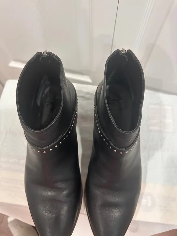 Thursday Boot Co. Downtown Black Studded Leather Ankle Booties Size 8.5 - Image 6
