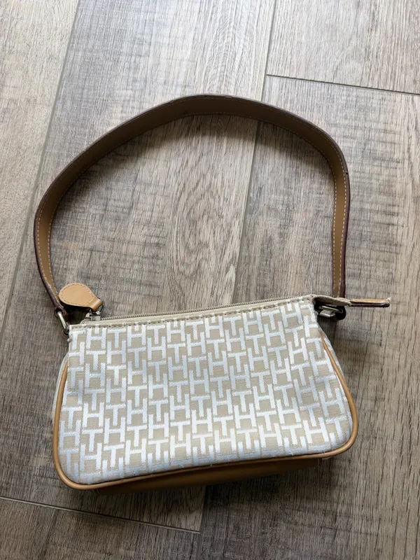 Tommy Hilfiger White Logo Canvas Mini Bag - Image 4