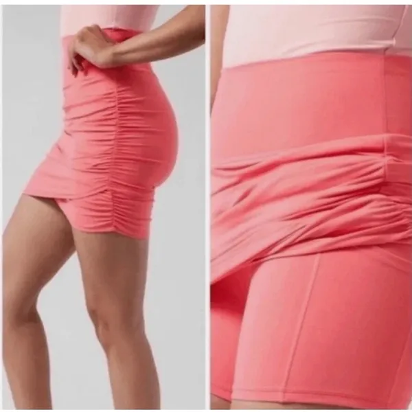 Athleta Transcend Skort 3X Coral Pink Ruched‎ Active Athletic Skirt - Image 2