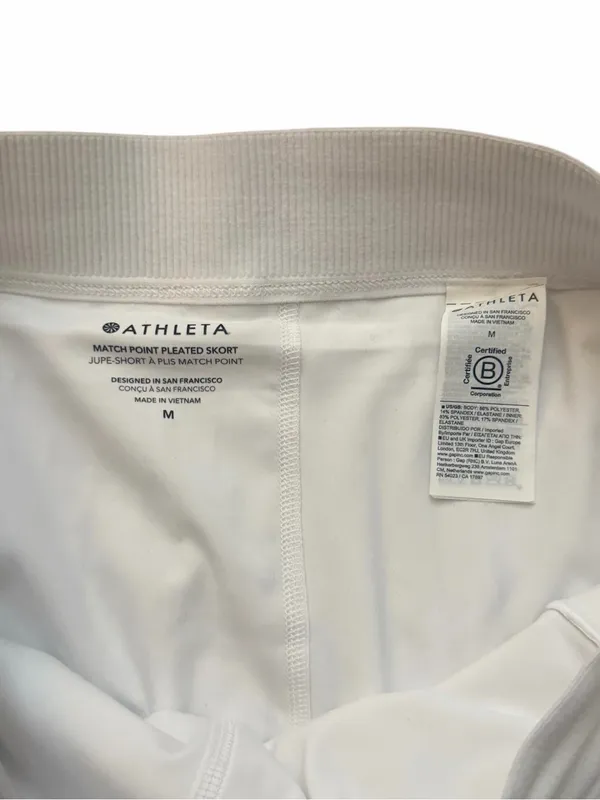 Athleta Women's Match Point High Rise 13 1/2" Pleated Skort in Bright White - Image 5