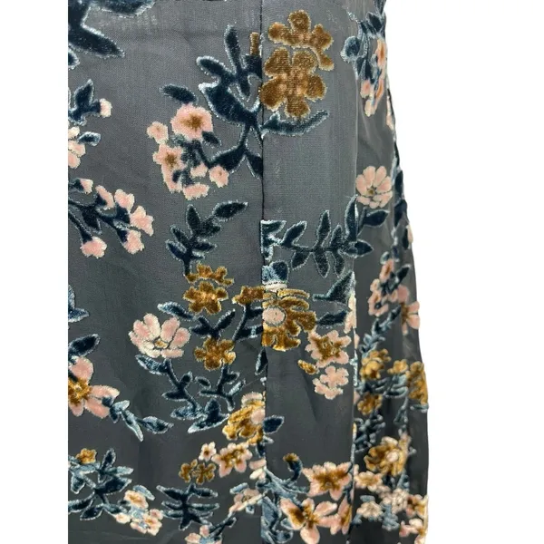 Lulus Teal 90s Inspired Velvet Burnout Sleeveless Asymmetrical Hem Dress M - Image 6