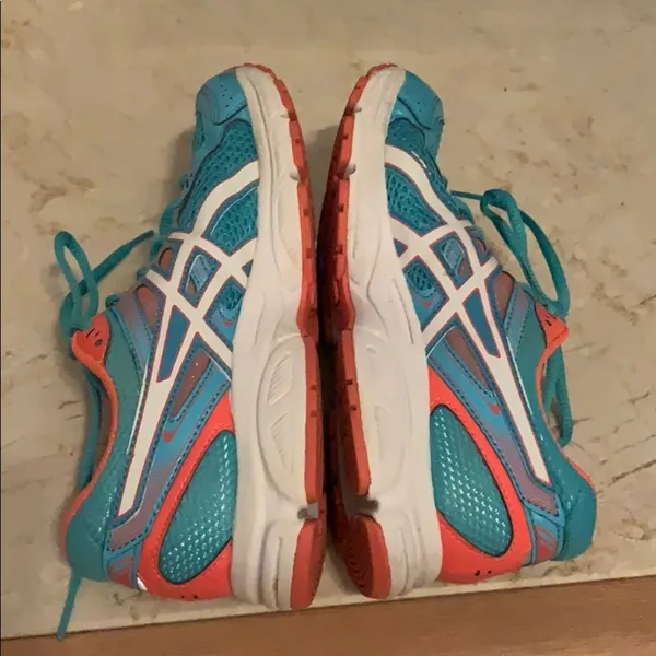 ASICS gel contend 2 aqua & coral sneakers size 7.5 - Image 5