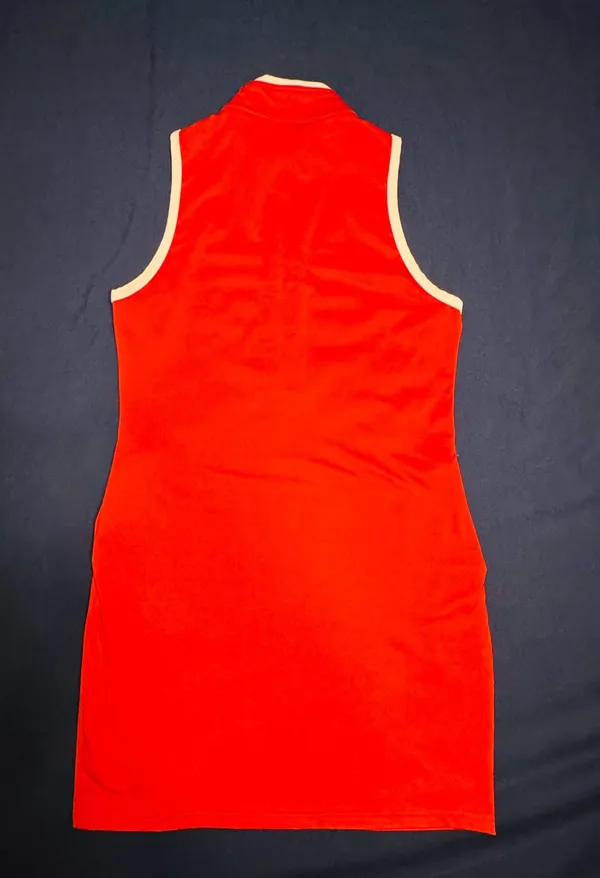 Jess Lea Red & White Quarter-Zip Sleeveless Mini Dress Size S - Image 5