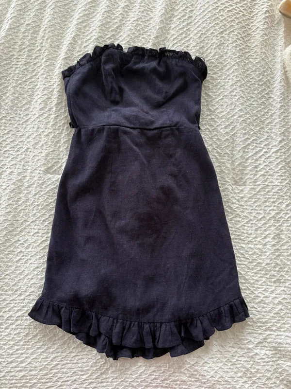 Selfie Leslie Doll face Bandeau Ruffle Dress - Image 2