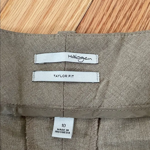 Halogen Dress Pants Womens 10 Wide Leg Tan Old Money Preppy Business Casual - Image 5