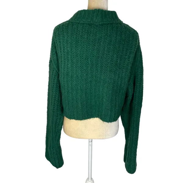 Free People Green and Pink Patterned Sweater - Image 5