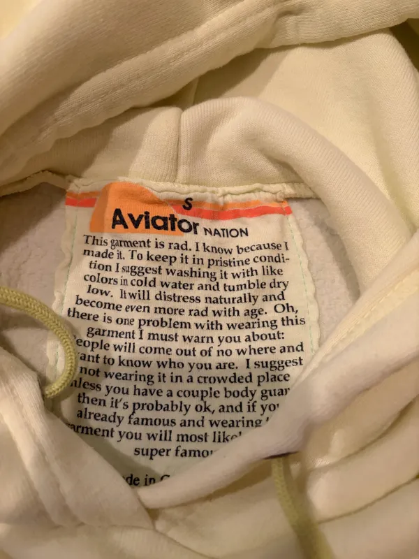 Yellow Aviator Nation Hoodie - Image 2