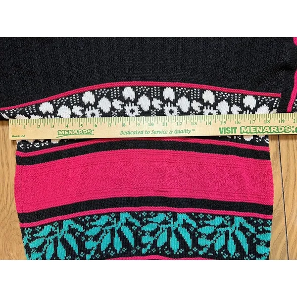 American Pride Flower Sweater Size‎ Medium Colorful Classic Party Career Fun - Image 4