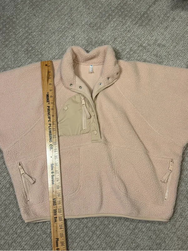 Free People Movement Hit The Slopes Fleece Jacket size small in light pink - Image 4